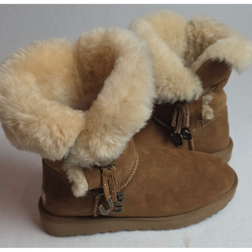 UGG Gita Chestnut Suede Sheepskin Ankle Boots Brown 1096969 Mens 8